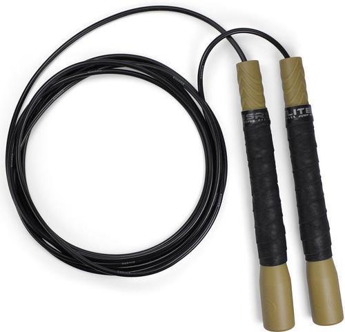 ELITE SRS-Pro Freestyle Jump Rope - Gold Handle / Black 4mm Cord-image-1