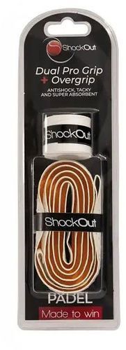 Shockout-Dual Pro Grip Blanco/Naranja + Overgrip Shockout-image-1