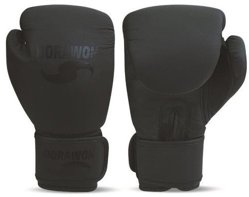DORAWON-DORAWON, Gants de boxe cuir competition BLACK, noir-image-1
