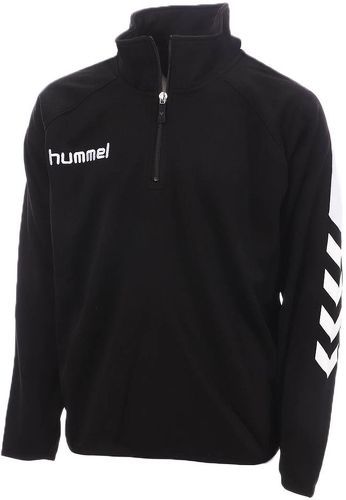 HUMMEL-Sweat 1/2 Zip Noir et Blanc Garçon Hummel Core-0