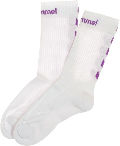 HUMMEL-Chaussettes blanches/violettes enfant/adulte Hummel Authentic Indoor-image-1
