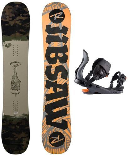 ROSSIGNOL-Pack Snowboard Rossignol Jibsaw + Fixations Cobra Grey M/l Homme-image-1
