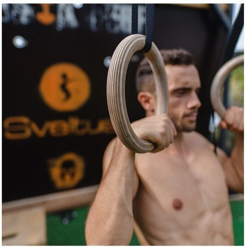 SVELTUS-Anneaux Gymnastique En Bois Sveltus - Kit TRX-2