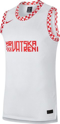 NIKE-Débardeur Nike Croatie Basketball Top blanc/rouge-image-1