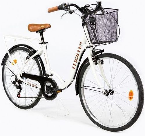 MOMABIKES-Moma Bikes, Vélo de Ville City Classic 26", Aluminium SHIMANO 18V-image-1