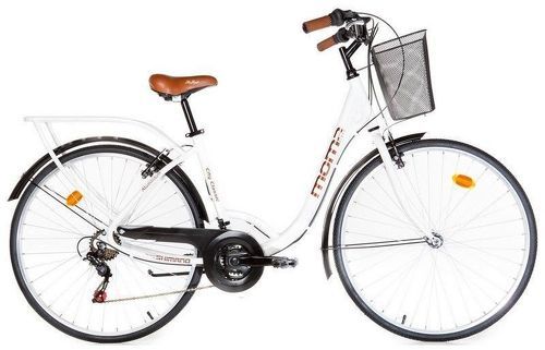 MOMABIKES-Moma Bikes, Vélo de Ville City Classic 28", Aluminium SHIMANO 18V-image-1