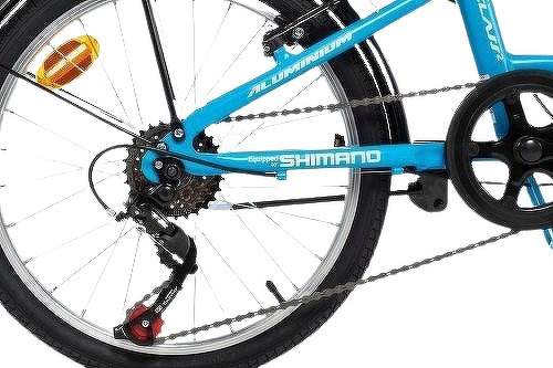 MOMABIKES-MomaBikes Vélo de Ville Pliant First Class 20", Aluminium, SHIMANO 6V, Selle Comfort-2