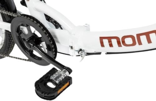 MOMABIKES-Vélo de Ville Pliant First Class 20" Blanc, Aluminium, SHIMANO 6V, Selle Comfort-3