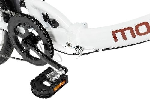 MOMABIKES-Vélo de Ville Pliant, TOP CLASS 24" Blanc, Aluminium, 6V, Selle Comfort-3