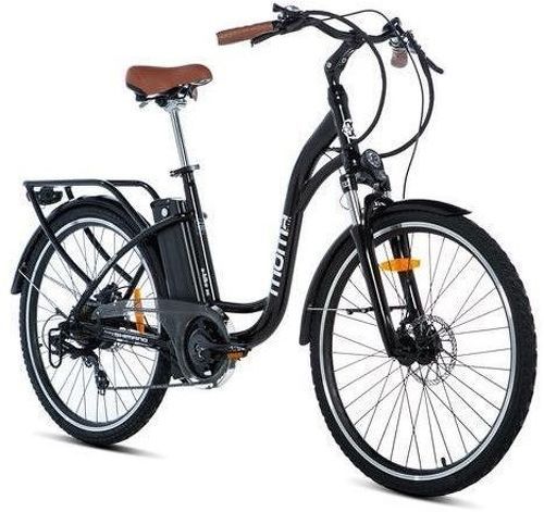 MOMABIKES-Moma Bikes Vélo Electrique VAE De ville, Ebike-26.2, Aluminium, SHIMANO 7V, Freins a Disque Hydraulique Bat. Ion Lithium 36V 16Ah-image-1