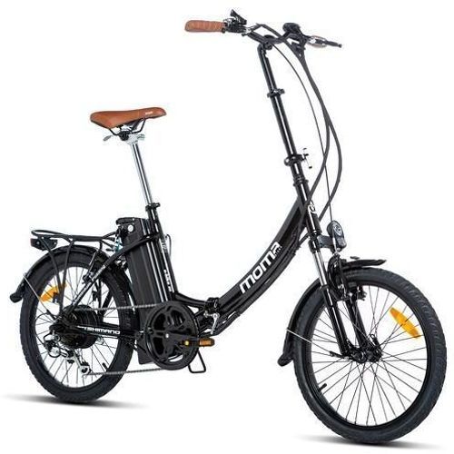MOMABIKES-Moma Bikes Vélo Electrique VAE Pliant De ville, E-20.2", Aluminium, SHIMANO 7V, Bat. Ion Lithium 36V 16Ah-image-1