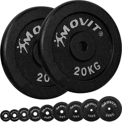 MOVIT-Movit® Poids disque en fonte couleur noir 2x20 kg-image-1