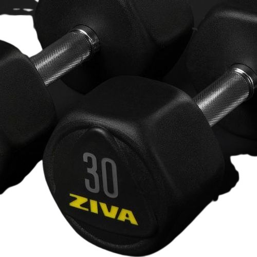 Ziva-Hexagon Steel Dumbbell 15 à 30kg - Haltères-1