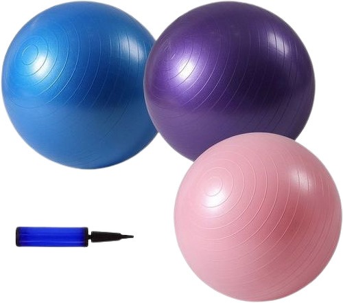 ISE-Ballon de gym anti-éclatement 55Cm avec Pompe - Gym ball-2