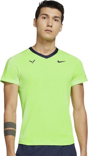 NIKE-T-Shirt Nike Dri-Fit ADV Rafael Nadal Vert Fluo Paris 2021-image-1