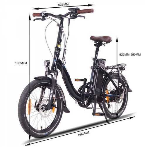 NCM BIKE-Vélo Électrique Pliant Ncm Paris Bleu Marine - 20", 250W, Batterie 36V 15Ah 540Wh-2