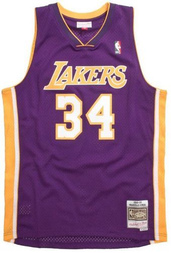 Mitchell & Ness-Maillot Shaquille O'Neal Lakers 99-00 Violet Swingman - Mitchell & Ness-image-1