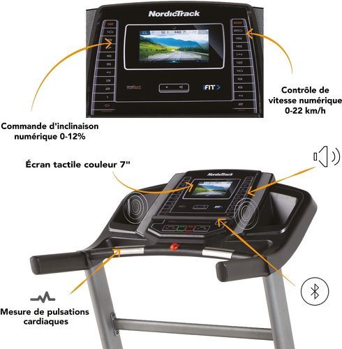 NORDICTRACK-S40 Connecté iFIT / 0 à 22 km/h / Moteur 3.0 CHP - Tapis de course-1