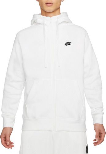 NIKE-Veste à capuche Nike Sportswear Club Fleece BB Hoody blanc / noir-image-1