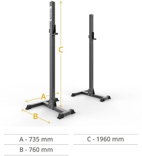 BOXPT Equipment-BOXPT Squat Stand Base Séparée - Rack à squats-1