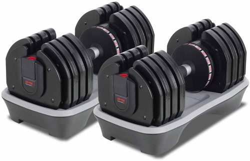 Titanium Strength-Adjustable Dumbbells 2-36 Kg + Rack - Haltères-1