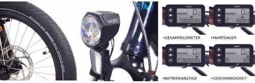 NCM BIKE-Vélo Électrique Pliant Ncm London 20" Bleu Marine, 250W, Batterie 36V 15Ah 540Wh-1