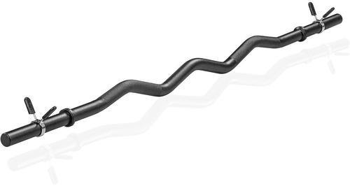 MOVIT-MOVIT® Barre Curl de 120 cm avec stop-disques à ressort - Couleur noire-0