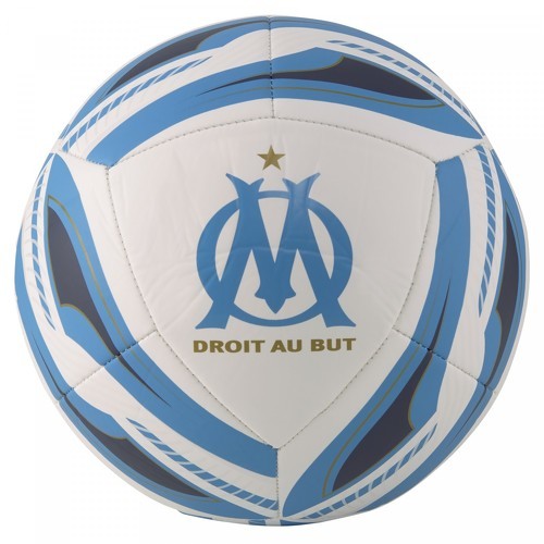 PUMA-Ballon de Football Puma de l’Olympique de Marseille Icon White Azur-image-1