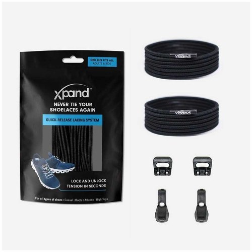 Xpand Laces-Sznurówki Xpand Quick-Relese Lacing System Solid Black U Czarne-image-1