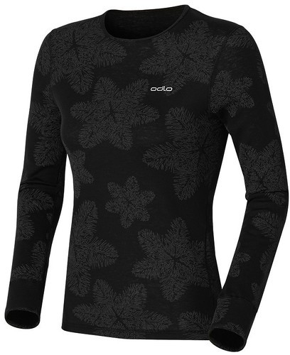 ODLO-Tee shirt odlo warm trend graphic femme noir gris-image-1