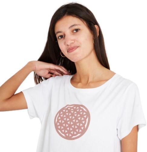 YOGA SEARCHER-BIOMESSAGE - Tee-shirt manches courtes en coton biologique-image-1
