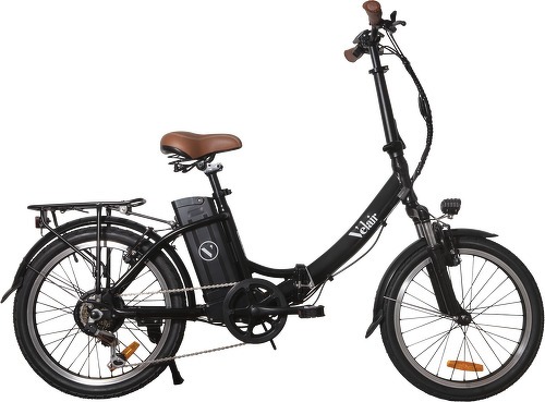 Velair-Vélo électrique pliable Urban Velair 20'' - Shimano 6 Vitesses - Freins à patins - Autonomie 60 km - Cadre aluminium - Noir-image-1