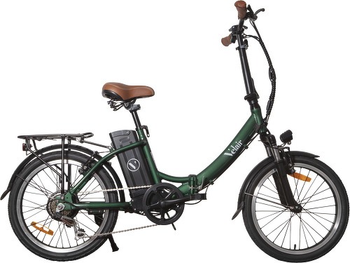 Velair-Vélo électrique pliable Urban Velair 20'' - Shimano 6 Vitesses - Freins à patins - Autonomie 60 km - Cadre aluminium - Vert-image-1