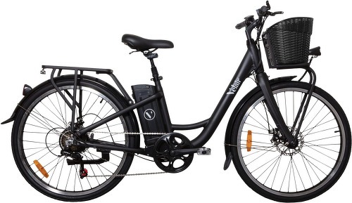 Velair-Vélo électrique London Velair 26'' - Shimano 6 Vitesses - Freins à disques - Autonomie 50 km - Cadre aluminium - Noir-image-1