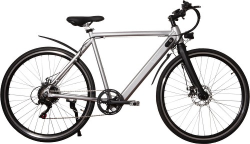 Velair-Vélo électrique Nova Velair 28'' - Shimano 6 vitesses - Freins à disques - Autonomie 40 km - Cadre aluminium - Argent-image-1