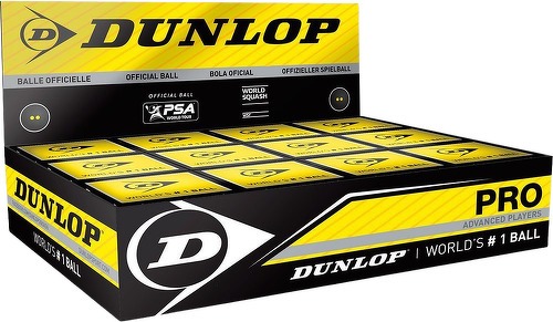 DUNLOP-Lot de 12 balles de squash Dunlop Pro-image-1
