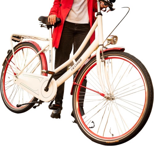KS Cycling-Vélo Hollandais Dame 28'' Tussaud -Rouge Tc 49 Cm Ks Cycling - Vélo de ville-2