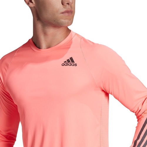 adidas Performance-T-shirt Run Icon Full Reflective 3-Stripes Long Sleeve-2