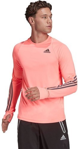 adidas Performance-T-shirt Run Icon Full Reflective 3-Stripes Long Sleeve-1