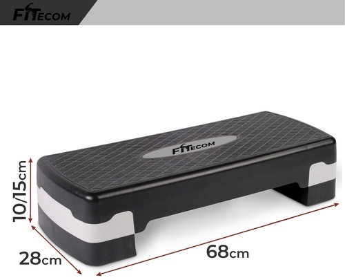 FITecom-Planche de Step Fitness Stepper Aérobic 2 Hauteur Réglable Antidérapant Plateforme Exercise-image-2
