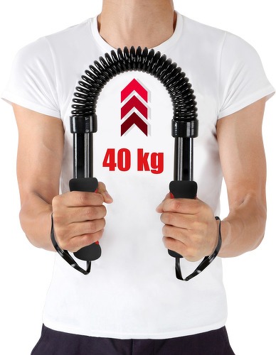 Physionics®-Power Twister Barre a Ressort Appareil Bras Gym Sport 20/30/40/50 kg Résistance 40 kg de Résistance-image-2