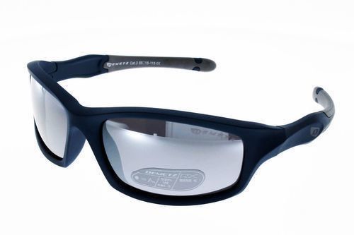 Demetz-Lunettes de Soleil DEMETZ TIDY Bleu Mat, Verre miroir mixte 8 à 11 ans Indice 3-1