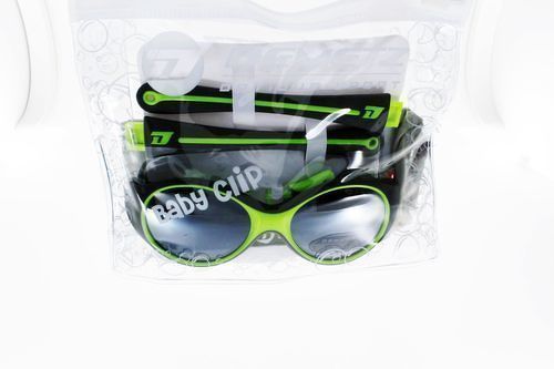 Demetz-Lunettes de Soleil DEMETZ BABY CLIP citron vert gris foncé , branches ou sangle Bébé 6 à 36 mois Indice 3 Ultra Flex et évolutive-4