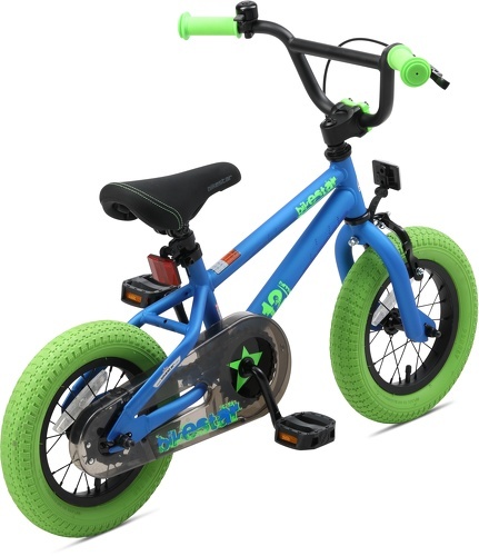 BIKESTAR-BIKESTAR Vélo enfant pour garcons et filles de 3 - 4 ans | Bicyclette enfant 12 pouces BMX avec freins | Noir & Bleu-4