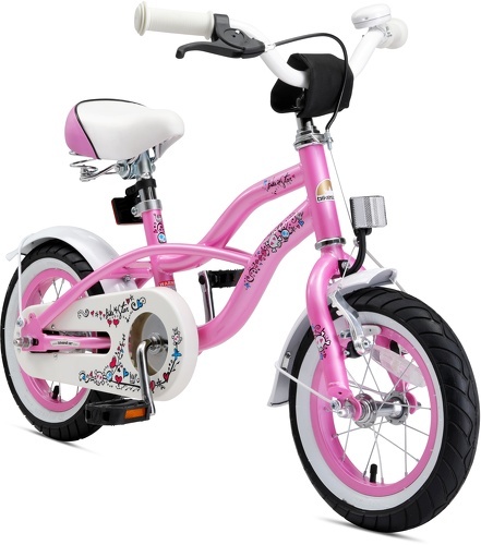 BIKESTAR-BIKESTAR Vélo enfant pour garcons et filles de 3 - 4 ans | Bicyclette enfant 12 pouces cruiser avec freins | Rose-image-1