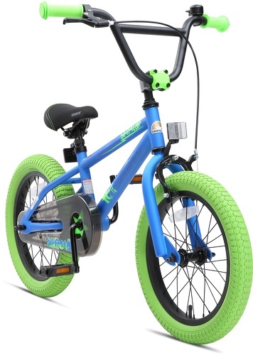 BIKESTAR-BIKESTAR Vélo enfant pour garcons et filles de 4 - 5 ans | Bicyclette enfant 16 pouces BMX avec freins | Bleu & Vert-image-1