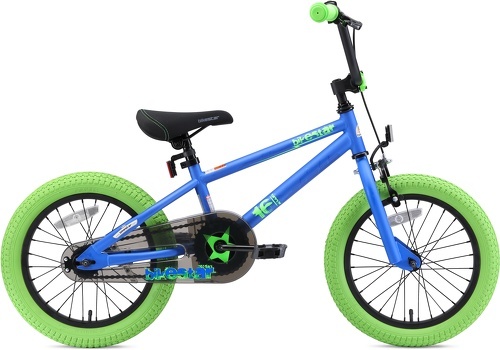 BIKESTAR-BIKESTAR Vélo enfant pour garcons et filles de 4 - 5 ans | Bicyclette enfant 16 pouces BMX avec freins | Noir & Bleu-2