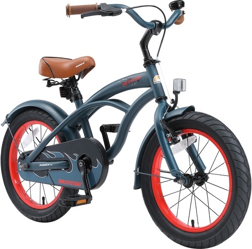 BIKESTAR-BIKESTAR Vélo enfant pour garcons et filles de 4 - 5 ans | Bicyclette enfant 16 pouces cruiser avec freins | Bleu-image-1