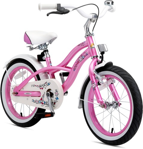 BIKESTAR-BIKESTAR Vélo enfant pour garcons et filles de 4 - 5 ans | Bicyclette enfant 16 pouces cruiser avec freins | Rose-image-1