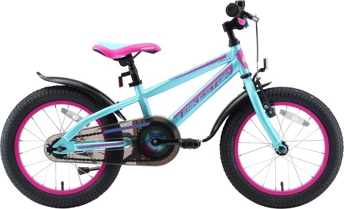 BIKESTAR-BIKESTAR Vélo enfant pour garcons et filles de 4 - 5 ans | Bicyclette enfant 16 pouces Mountainbike avec freins | Noir & Vert-1